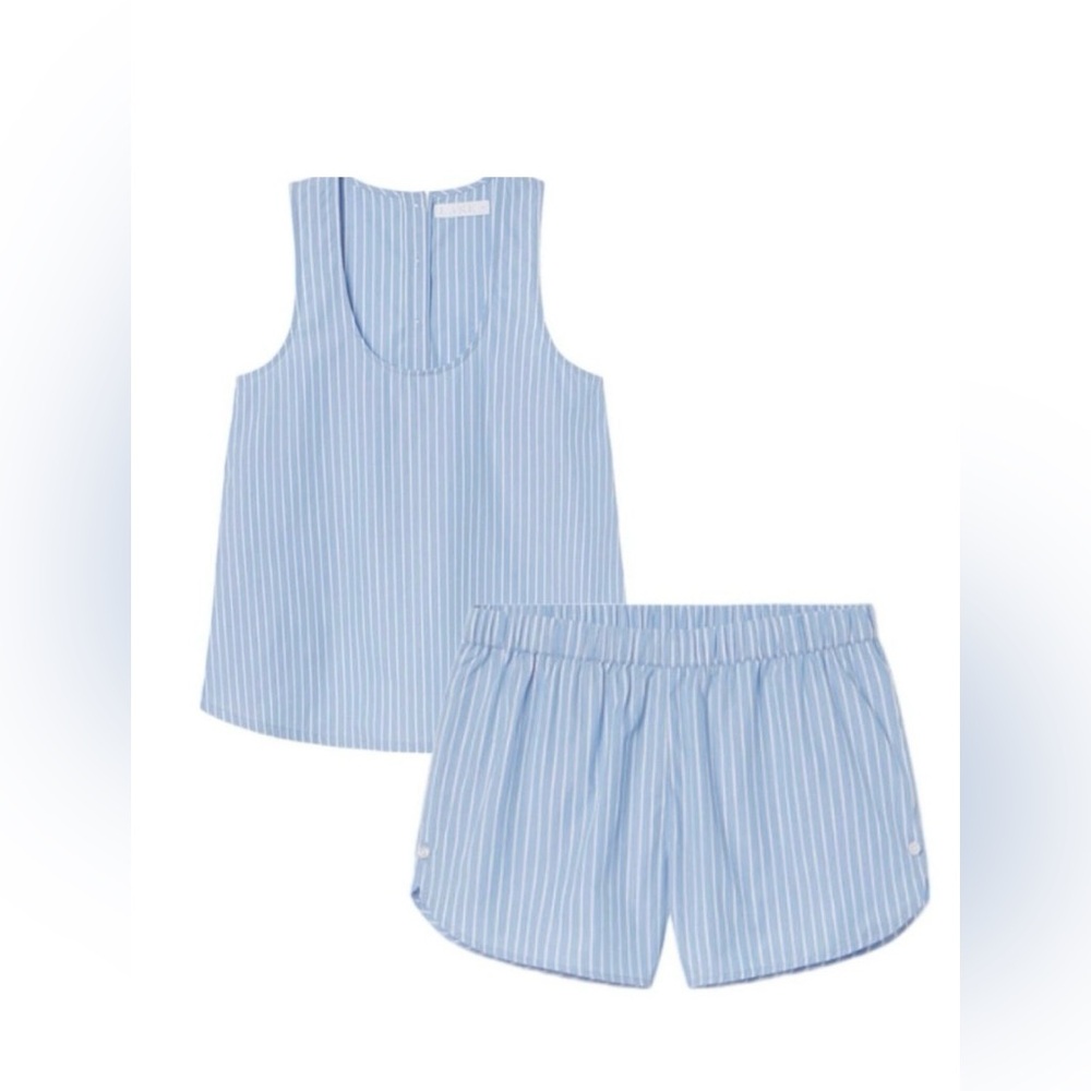 Lake Pajamas Cotton Poplin Shorts Set size XS